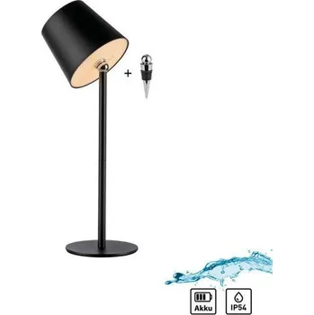 Venkovní osvětlení JUSTLIGHT BOTERIA LED lampička na láhev, nabíjecí, s přídavnou nohou, černá 3000K - JUST LIGHT LD 19251-18