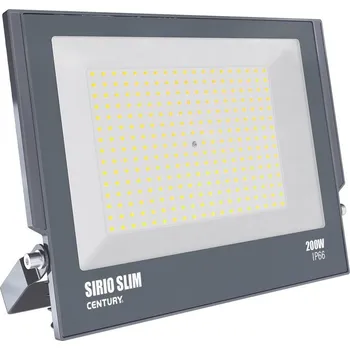 Venkovní osvětlení CENTURY REFLEKTOR LED SIRIO SLIM ČERNÝ 200W 4000K 18000Lm 110d 366x34x303mm IP66 - CENTURY CEN SRS-2009540