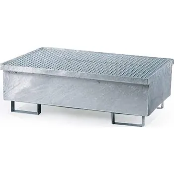 Nářadí na výměnu oleje Záchytná vana pozinkovaná, s roštem, 1200 x 810 mm.