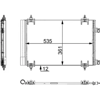 Výparník klimatizace Kondenzátor, klimatizace MAHLE AC 668 000S