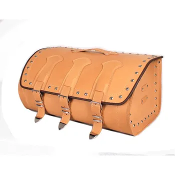 Zavazadlo na motocykl Kožený kufr na motorku TXR TK9D hnědý se zámkem