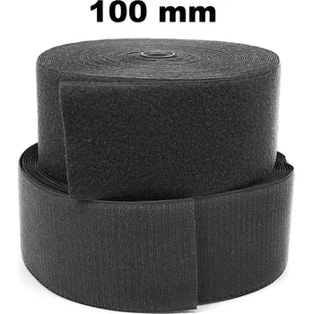 Zip Pásek na suchý zip našívací Háček a Smyčka set barva grafitová 100 mm x 25 bm