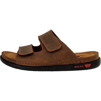 Dámská obuv MEDI LINE pánské kožené pantofle MM Havan Pull up 5 hnědé Filtr velikosti obuvi: 50