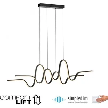 PAULNEUHAUS ALTITUDE LED závěsné svítidlo černé nastavitelná výška in 3 krokové SimplyDim 3000K - PAUL NEUHAUS PN 2292-18