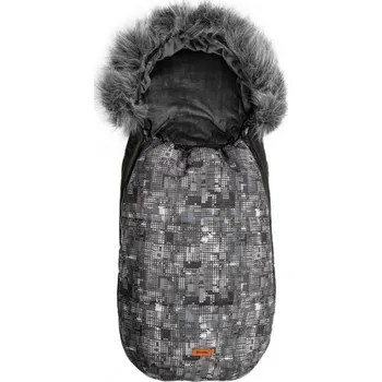 Fusak Prošívaný fusák s kožešinou 100x45cm, SENSILLO OLAF DOTS - grafit