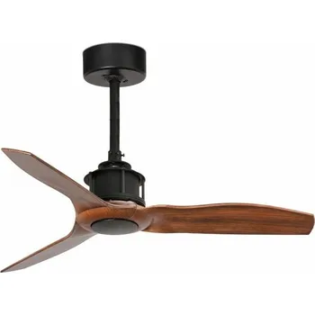 Dekorativní svítidlo FARO JUST FAN XS, černá/dřevo, stropní ventilátor 81cm - FARO FARO 33425