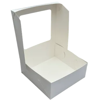 Jednorázové nádobí Krabice s okénkem IDEAL 22 x 22 x 9 cm, FSC Mix