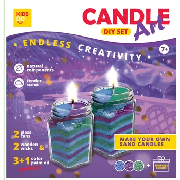 Výroba svíčky Kids Do Sada na výrobu svíček 3 barvy + 1 PŘEKVAPENÍ barva Barva: Fialová, zelená, modrá + 1 PŘEKVAPENÍ barva