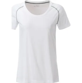 James & Nicholson (Daiber) Dámské funkční tričko JN495 - Bílá / stříbrná | L