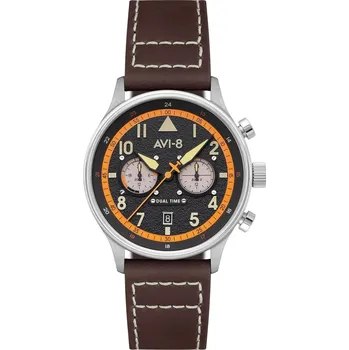 Hodinky AVI-8 AV-4088-07 Hawker Hurricane Dual-Time 43mm 5ATM