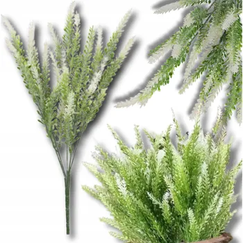 umělá květina Bílé Umělé květy, rostlina, kytice levandule, větvičky, 12 Ks, dekorace