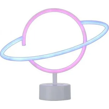 Lampička JUSTLIGHT NEON-SATUR LED stolní lampa dekorační vícebarevný motiv na baterie s vypínačem - LEUCHTEN DIREKT / JUST LIGHT LD 85029-70