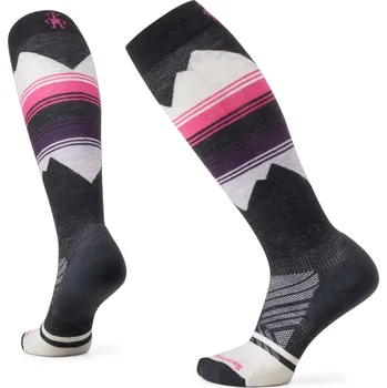 Dámské ponožky Smartwool Women's Ski Pattern Over The Calf Socks -Charcoal Velikost: S 34 - 37