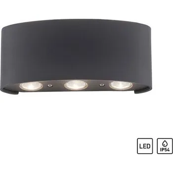 Venkovní osvětlení PAULNEUHAUS CARLO LED nástěnné svítidlo, 6-bodovkové, antracit, venkovní a vnitřní, dekorativní 3000K - PAUL NEUHAUS PN 9488-13