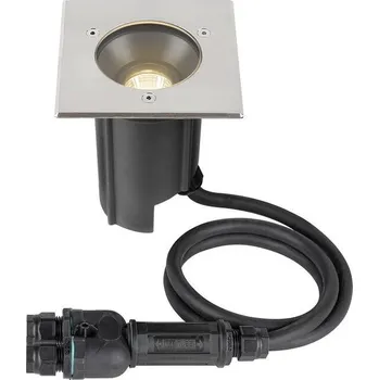 Venkovní osvětlení SLV - BIG WHITE DASAR® M svítidlo pro vestavbu do podlahy, hranatý kryt, 24°, 3000K, včetně driveru DALI ovladače, nerezová ocel - BIG WHITE (SLV) LA 1007811