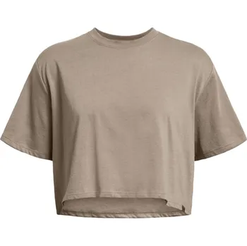 Under Armour Campus Boxy Crop tréninkové tričko - 0 - hnědá - XS