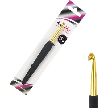 Jehlice KnitPro Aluminium zlatý hliníkový háček s rukojetí 7mm