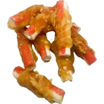 Pamlsek pro psa Tyčinka krabí obalená kuřecím masem 250g