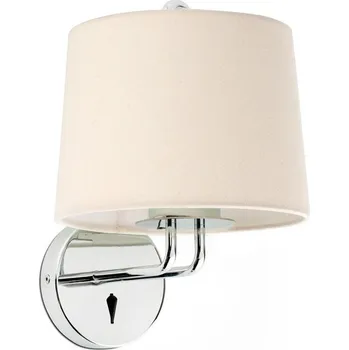 Nástěnné svítidlo FARO MONTREAL nástěnná lampa, chrom/béžová - FARO FARO 24031-02