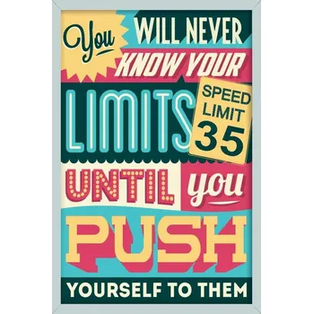 Obraz Cedule Motivační tabulky - Limits until you Push
