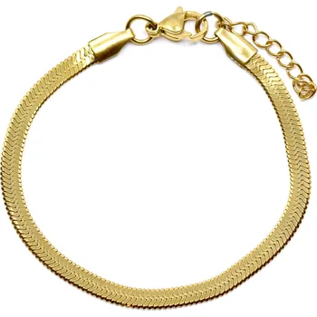 Náramek Ocelový hladký náramek Etham - Zlacená