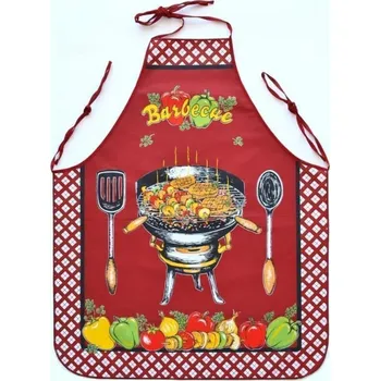 Kuchyňská zástěra Forbyt Zástěra a chňapka Barbecue bordó