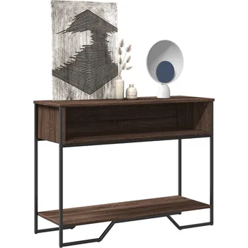 Toaletní stolek zahrada-XL Konzolový stolek hnědý dub 100 x 35 x 74,5 cm kompozitní dřevo 848533