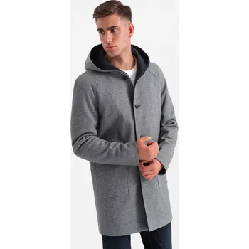 Ombre Clothing Pánský kabát Birkiif béžová S V2 OM-COWC-0122