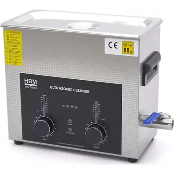 Ultrazvuková čistička Precizní ultrazvuková čistička 6.5l s ohřevem, funkce "DEGAS", vypouštěcí kohout, celkový výkon až 480 W (HBM Machines)