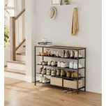 Botník se 5 policemi 30 x 120 x 91 cm | hnědý