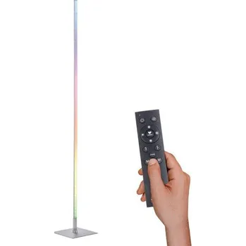 Stojací lampa JUSTLIGHT HENRY LED stojací svítidlo, barva ocel, RGB, dálkový ovladač, stmívatelné RGB+2700-5000K - LEUCHTEN DIREKT / JUST LIGHT LD 11788-55