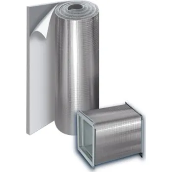 Samolepicí izolace na potrubí IZO-VENT metal Tloušťka izolační vrstvy [mm]: 6, Šířka x Délka: 1,5 m x 0,7 m (1 m2)