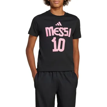Dětské tričko s krátkým rukávem adidas MESSI N&N G T K černé JM3553 - 176 cm | UK 11,5 | US 12