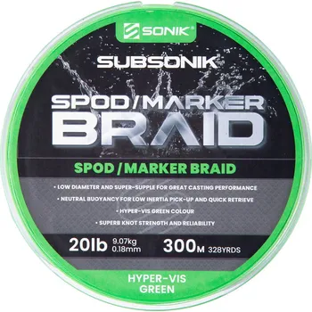 Sonik Šňůra Spod Marker Braid 300m Nosnost: 9,07kg, Průměr: 0,18mm