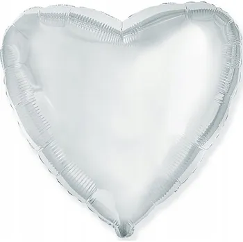 Balónek Fóliový balónek Flexmetal srdce stříbrné 45 cm (18 palců)
