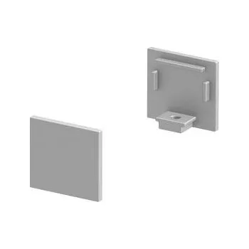 Příslušenství pro svítidlo SLV - BIG WHITE Koncové kryty na GRAZIA 10 profil k montáži na stěnu standard 2 kusy ploché provedení hliník - BIG WHITE (SLV) LA 1000478