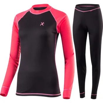 Set dámského termoprádla Dámský funkční termoset Klimatex Darla Black-Pink XL