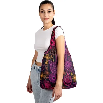 NANOBAG Sbalitelná taška Barva (vzor): neon flowers