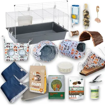 SpokojenéMorče.cz POKOJÍČEK "START" 100 cm - morčata na bílé