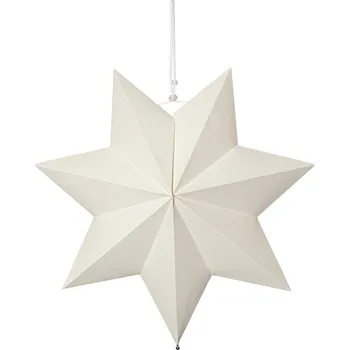 Vánoce Star trading Bílá adventní hvězda z papíru POLAR 40 cm, bez světelného zdroje