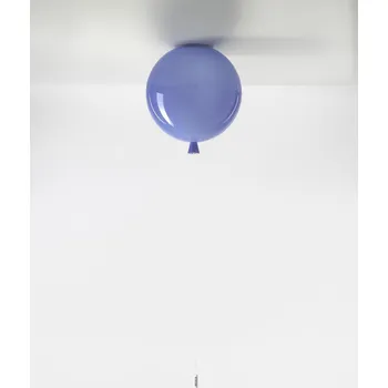 BROKIS Memory, stropní svítidlo modré lesklé, 1x15W E27, prům. 30cm, Povrch montury: Fe - chromát, Koncovka: Spínač osvětlení - bílý - BROKIS C BRO PC00877_012