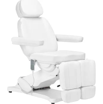 Pedikérské křeslo Elektrické kosmetické křeslo Sillon Classic Pedi s kolébkou, 3 motory - bílé