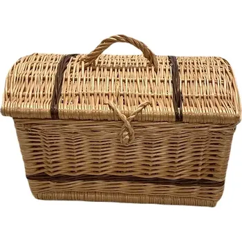 Úložný box Proutěná truhlička Pirát (Proutěná truhlička Pirát 40 cm z přírodního proutí jako stylový box)