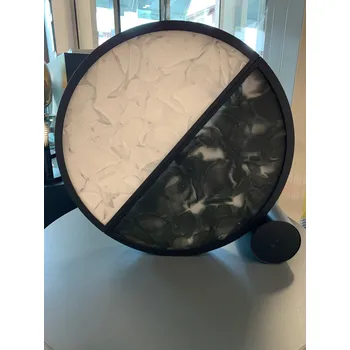 Lampička BROKIS Stolní lampa GEOMETRIC triplex opál BROKISGLASS / šedá kouřová BROKISGLASS / černý matný komaxit / černý kabel - BROKIS A BRO PC01270_001