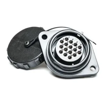 Elektrická zásuvka RS PRO Kulatý konektor, Montáž příruby, počet kontaktů: 16, Zásuvka, pohlaví kontaktu: samice, IP68