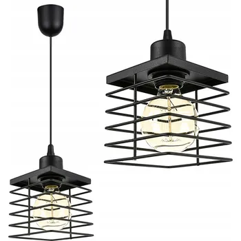 Moderní stropní svítidlo LED závěsné, černé, 1xE27, LEDLUX