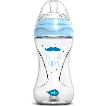 Nuvita Lahvička 240ml, Glass/Blue B