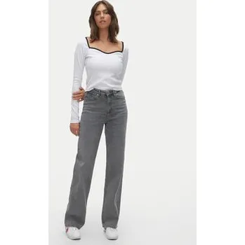 Dámské džíny Vero Moda Jeansy Tessa 10287304 Šedá Wide Leg 27_30