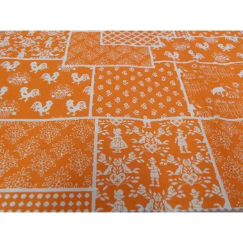 Mirtex Plátno HABINA 120/212804-1-6 Domácí farma oranžová Hermann šíře 142cm Velkoobchod Ceník: VELKOOBCHOD: po celých rolích, bez odvíjení