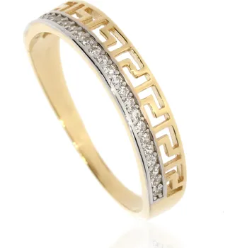 Prsten Zlatnictví Helios Zlatý prsten řecký vzor Velikost: 57, Váha: 1,95g